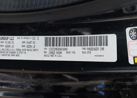 2013 Dodge Avenger Se из США, поврежденный, VIN 1C3CDZAB3DN616942